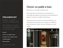 Tablet Screenshot of poeleabois.net
